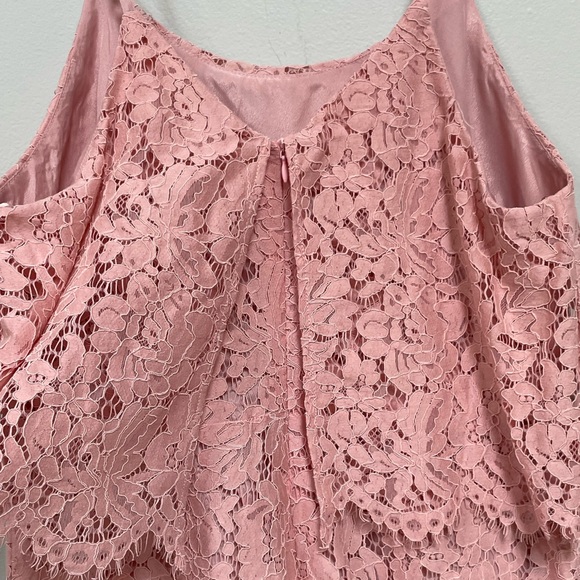 Everly Pink Lace Romper - Picture 3 of 9